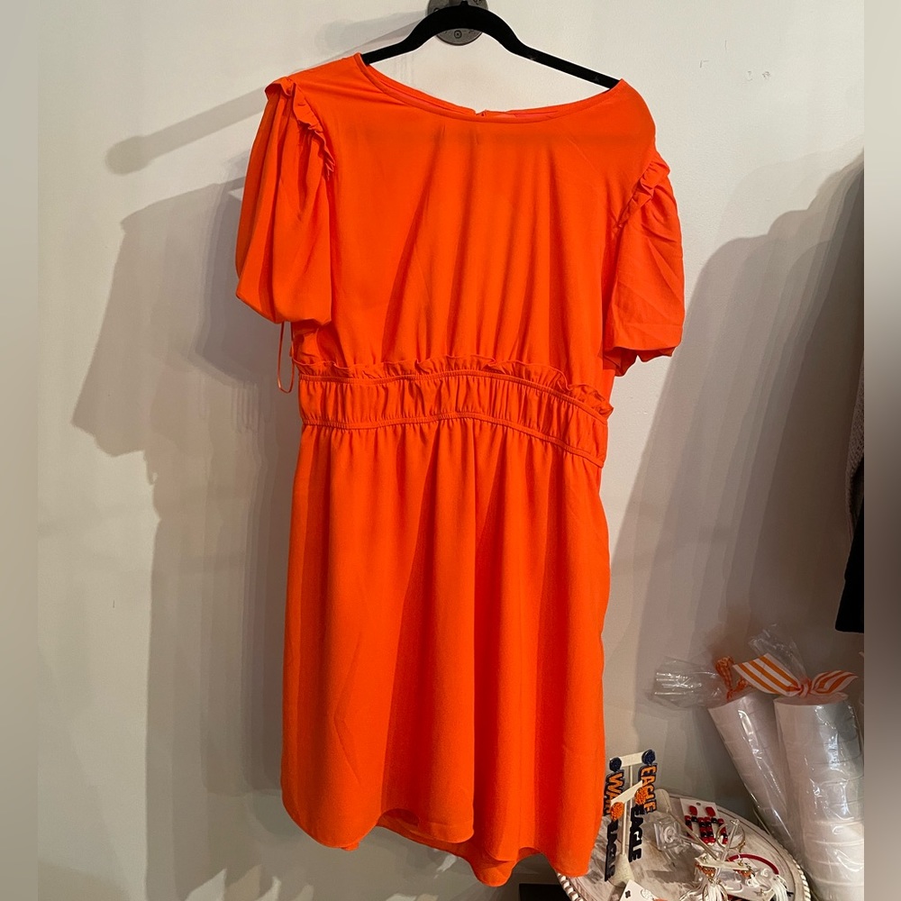 Davi & Dani Orange Tie Back Dress